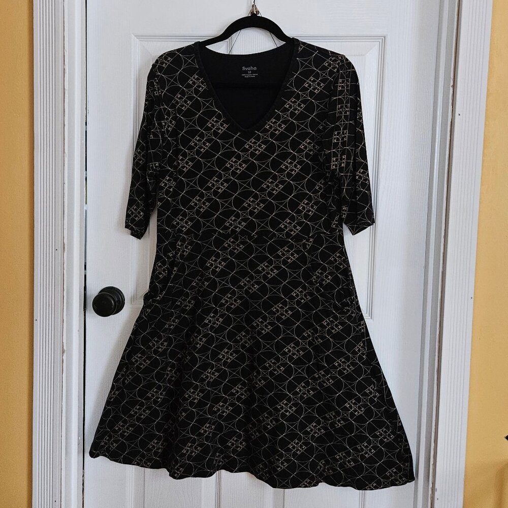 Svaha Fibonacci Spiral Fit and Flare Dress Size 10